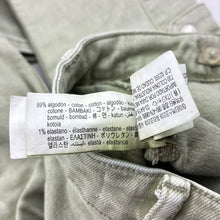 Load image into Gallery viewer, Girls Zara, green stretch denim cargo pants adjustable, FUC, size 9,