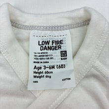 Load image into Gallery viewer, Unisex Uniqlo, white cotton bodysuit/romper, EUC, size 00,