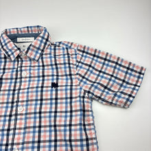 Load image into Gallery viewer, Boys Junior J, checked lightweight cotton short sleeve shirt, FUC, size 2-3,