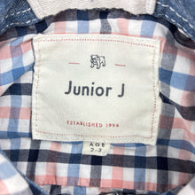 Load image into Gallery viewer, Boys Junior J, checked lightweight cotton short sleeve shirt, FUC, size 2-3,