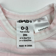 Load image into Gallery viewer, Girls Cotton On, striped stretchy romper, FUC, size 000,