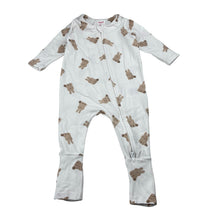 Load image into Gallery viewer, Unisex Seed, stretchy zip coverall/romper, rabbits, FUC, size 000,