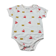 Load image into Gallery viewer, Unisex stretchy, bodysuit/romper, sand castles, FUC, size 00,