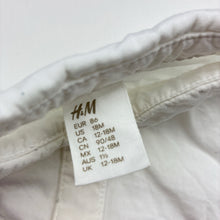 Load image into Gallery viewer, Boys H&amp;M, white cotton short sleeve shirt, FUC, size 1-2,