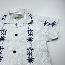 Load image into Gallery viewer, Boys Royal Hawaiian Creations, lightweight cotton short sleeve shirt, FUC, size 4,