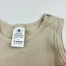 Load image into Gallery viewer, Unisex Target, ribbed organic cotton blend bodysuit/romper, GUC, size 1,