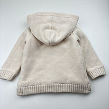 Load image into Gallery viewer, Unisex Anko, thick fleece lined knitted cotton hooded cardigan, EUC, size 1,