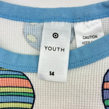Load image into Gallery viewer, Unisex Target, waffle cotton pyjama top, Easter eggs, small mark lower front, FUC, size 14,