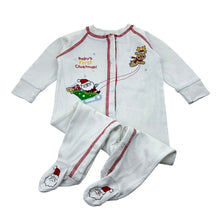 Load image into Gallery viewer, Unisex Hundreds + Thousands, cotton Christmas coverall/romper, GUC, size 0,