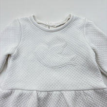Load image into Gallery viewer, Girls Country Road, long sleeve quilted dress, bird, light marks, FUC, size 0, L: 38cm