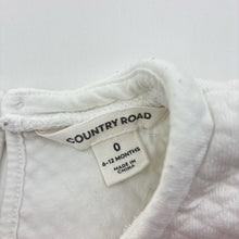 Load image into Gallery viewer, Girls Country Road, long sleeve quilted dress, bird, light marks, FUC, size 0, L: 38cm
