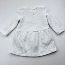 Load image into Gallery viewer, Girls Country Road, long sleeve quilted dress, bird, light marks, FUC, size 0, L: 38cm