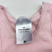 Load image into Gallery viewer, Girls Target, pink ribbed cotton singlet top, GUC, size 00,