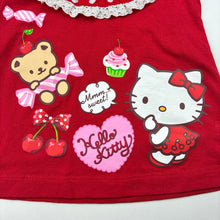 Load image into Gallery viewer, Girls San Rio, Hello Kitty cotton top, light mark on collar, FUC, size 1,