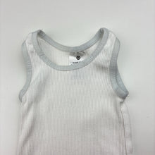 Load image into Gallery viewer, Unisex Target, white ribbed cotton singlet top, GUC, size 0000,