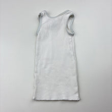 Load image into Gallery viewer, Unisex Target, white ribbed cotton singlet top, GUC, size 0000,