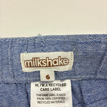 Load image into Gallery viewer, Boys Milkshake, blue cotton shorts elasticated, GUC, size 6,