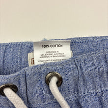 Load image into Gallery viewer, Boys Milkshake, blue cotton shorts elasticated, GUC, size 6,