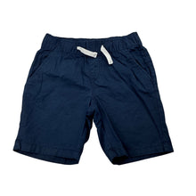 Load image into Gallery viewer, Boys H&amp;M, navy lightweight cotton shorts elasticated, GUC, size 4,