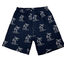 Load image into Gallery viewer, Boys Bauhaus, navy cotton pyjama shorts elasticated, EUC, size 10,