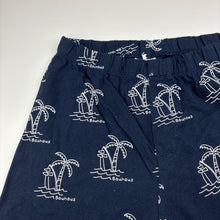 Load image into Gallery viewer, Boys Bauhaus, navy cotton pyjama shorts elasticated, EUC, size 10,