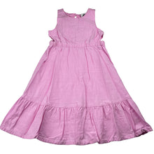 Load image into Gallery viewer, Girls KID, pink viscose/linen summer dress, GUC, size 2, L: 62cm