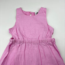 Load image into Gallery viewer, Girls KID, pink viscose/linen summer dress, GUC, size 2, L: 62cm