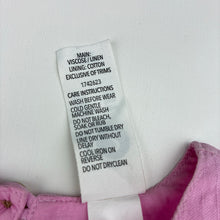 Load image into Gallery viewer, Girls KID, pink viscose/linen summer dress, GUC, size 2, L: 62cm