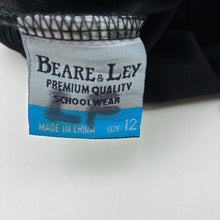 Load image into Gallery viewer, Boys BEARE &amp; LEY, black school shorts elasticated, EUC, size 12,