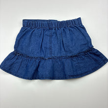 Load image into Gallery viewer, Girls Frozen, lightweight denim skirt elasticated, EUC, size 4,