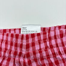 Load image into Gallery viewer, Girls Mango, checked lightweight cotton shorts elasticated, FUC, size 9,