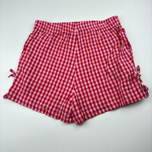 Load image into Gallery viewer, Girls Mango, checked lightweight cotton shorts elasticated, FUC, size 9,