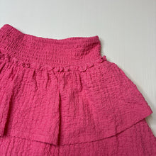 Load image into Gallery viewer, Girls Target, stretchy crinkle tiered skirt elasticated, GUC, size 7,