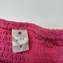 Load image into Gallery viewer, Girls Target, stretchy crinkle tiered skirt elasticated, GUC, size 7,