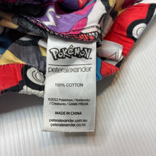 Load image into Gallery viewer, Unisex Peter Alexander, Pokemon cotton pyjama shorts, elasticated, wash fade, FUC, size 8,