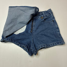Load image into Gallery viewer, Girls Eve Girl, denim shorts/skort adjustable, GUC, size 10,