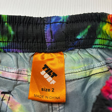 Load image into Gallery viewer, Boys Tilt, colourful lightweight board shorts elasticated, EUC, size 2,