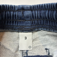 Load image into Gallery viewer, Boys Target, stretch knit denim shorts elasticated, GUC, size 3,