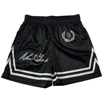 Load image into Gallery viewer, Unisex black, lightweight shorts elasticated, EUC, size 10,