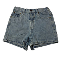 Load image into Gallery viewer, Girls Rip Curl, blue denim shorts elasticated, GUC, size 7-8,