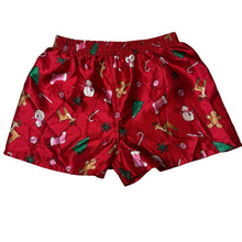 Load image into Gallery viewer, Girls Anko, lightweight Christmas pyjama shorts elasticated, EUC, size 6-8,