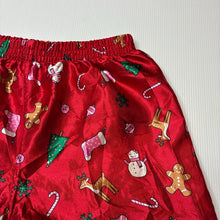 Load image into Gallery viewer, Girls Anko, lightweight Christmas pyjama shorts elasticated, EUC, size 6-8,