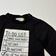 Load image into Gallery viewer, Unisex Maia, black cotton blend long sleeve tee, EUC, size 0,