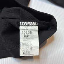 Load image into Gallery viewer, Unisex Maia, black cotton blend long sleeve tee, EUC, size 0,