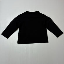 Load image into Gallery viewer, Unisex Maia, black cotton blend long sleeve tee, EUC, size 0,