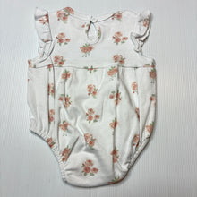 Load image into Gallery viewer, Girls 4 Baby, floral soft cotton bodysuit/ romper, EUC, size 000,