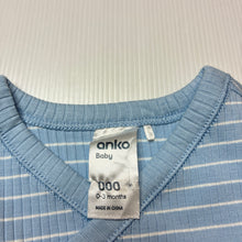 Load image into Gallery viewer, Unisex Anko, ribbed long sleeve bodysuit/ romper, EUC, size 000,