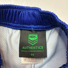 Load image into Gallery viewer, Boys NRL Authentics , Canterbury sports shorts elasticated, GUC, size 00,