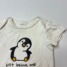Load image into Gallery viewer, Unisex Baby Berry, cotton body suit/ romper, penguin, FUC, size 0,