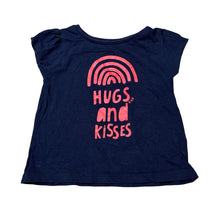 Load image into Gallery viewer, Girls Dymples, navy cotton tee/ top, GUC, size 0,